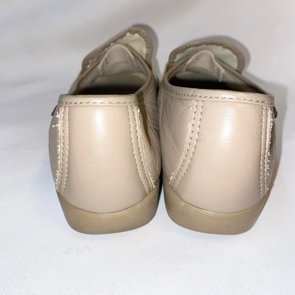 SAS Penny Loafers Womens 9.5 M Taupe Leather Handsewn Moccasin Made in USA - Picture 5 of 16